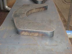 Gas cutting 30 mm thick sheet metal